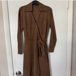 Brooks Brothers Women's Suede Wrap Dress